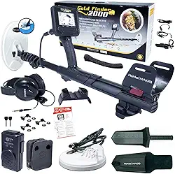 Nokta Makro Gold Finder 2000 Detector de Metal Treasure Bundle com escavador