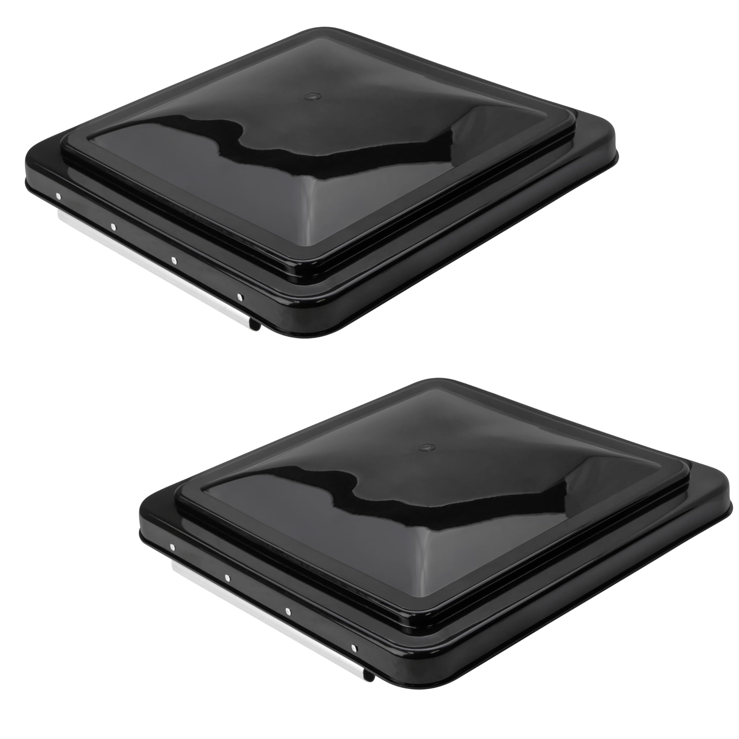 Photo 1 of Leisure Coachworks 2 Packs 14 Inch RV Roof Vent Cover Replacement Vent Lid Black for Camper Trailer Motorhome (Black 2-Pack)