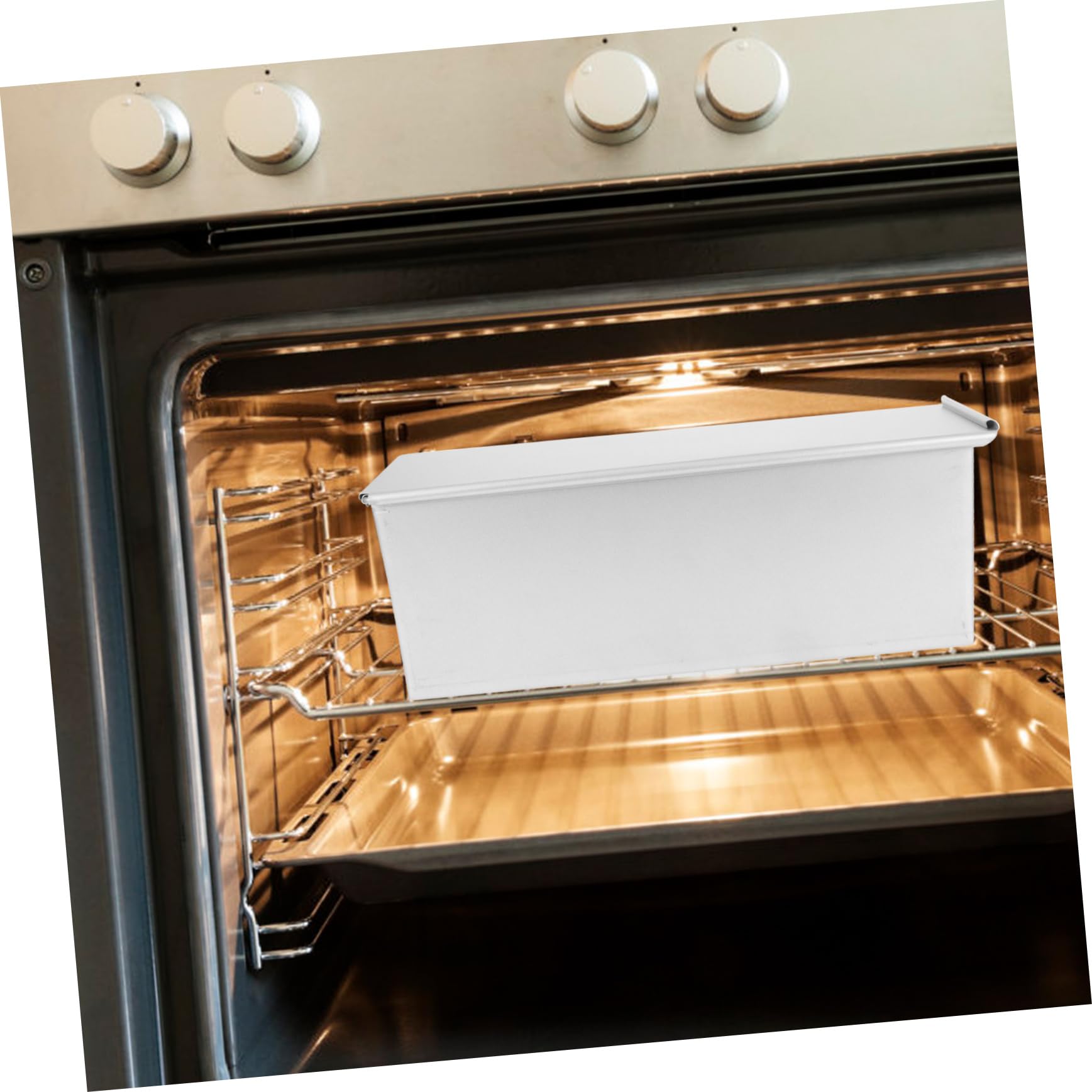 SUPVOX Molde para Pan Antiadherente Tapa 750g Metálico Revestimiento Seguro para Alimentos Horneado Uniforme Cocina y Viaje