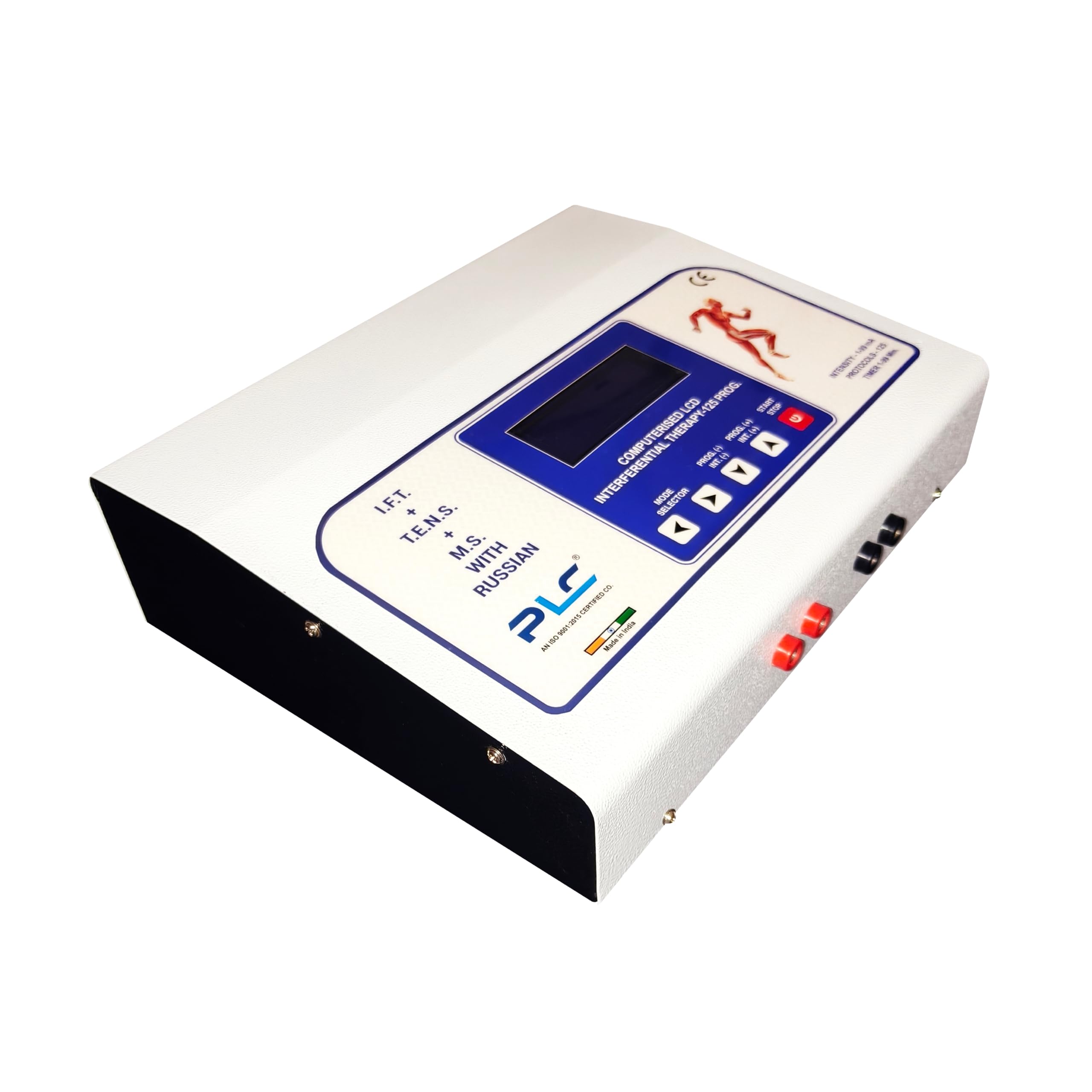 IFT Tens MS 3 In 1 Physiotherapy Machine, 125 Program Combo Device With LCD Display, Metal Body Electrotherapy Machine For Home And Clinics, 1 Year Warranty