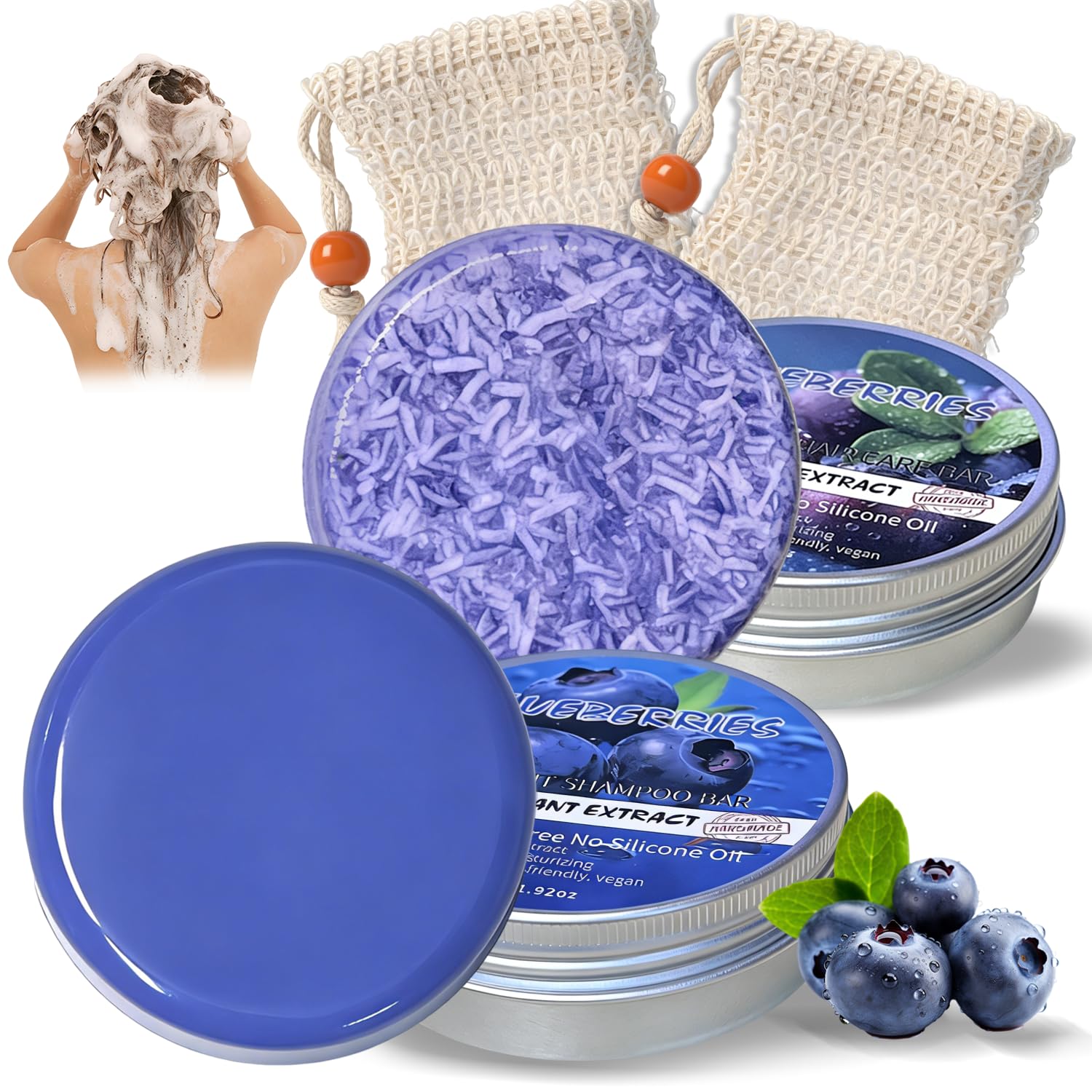 Upgraded 2PCS Blueberry Fields Shampoo & Conditioner Bundle