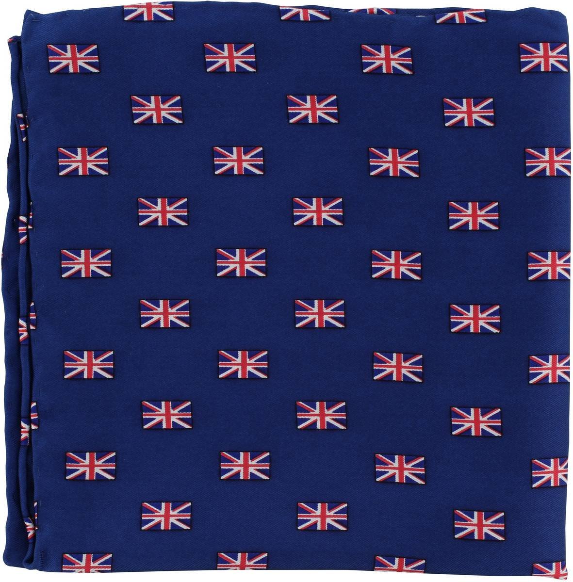 Michelsons of London Mens Small Union Jack Silk Handkerchief - Red/White/Blue