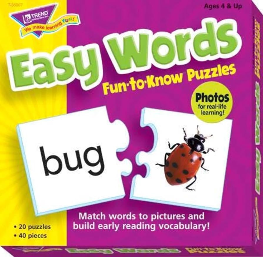 Amazon.com: Easy Words Fun-to-Know® Puzzles - Matching games to Amazon.com: Easy Words Fun-to-Know® Puzzles - Matching games to