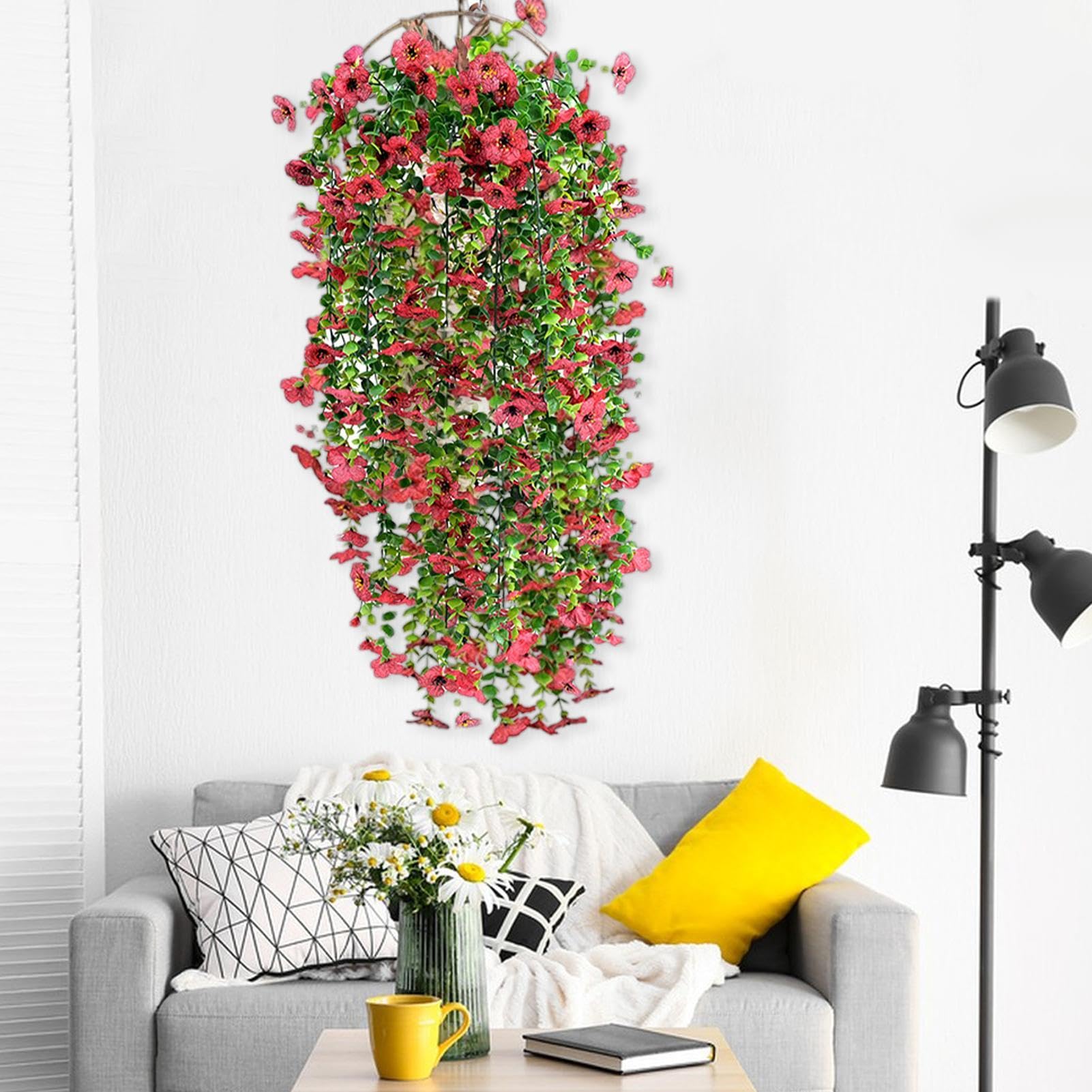 Amazon｜壁掛け造花、胡蝶蘭造花 | 胡蝶蘭の房の壁の花の紐 - 屋内屋外 