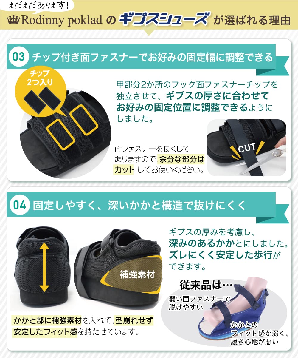 Amazon | 【現役整形外科医監修】 ギプスシューズ ギブスシューズ 介護