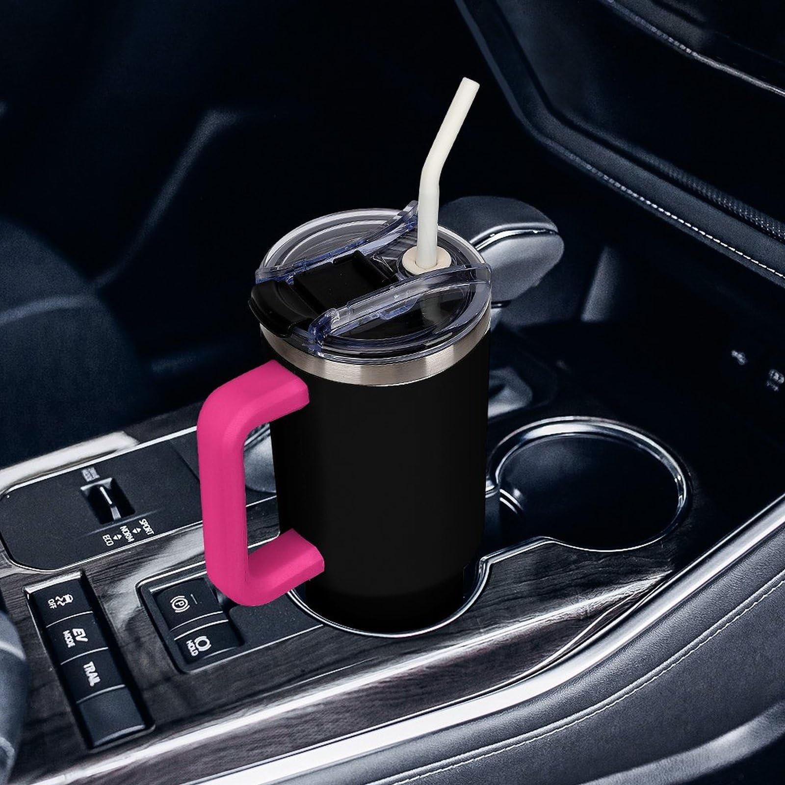 Karate Carrot Becher mit Griff, Reise-Kaffeebecher, großes Fassungsvermögen, Autobecher, Wasserflasche