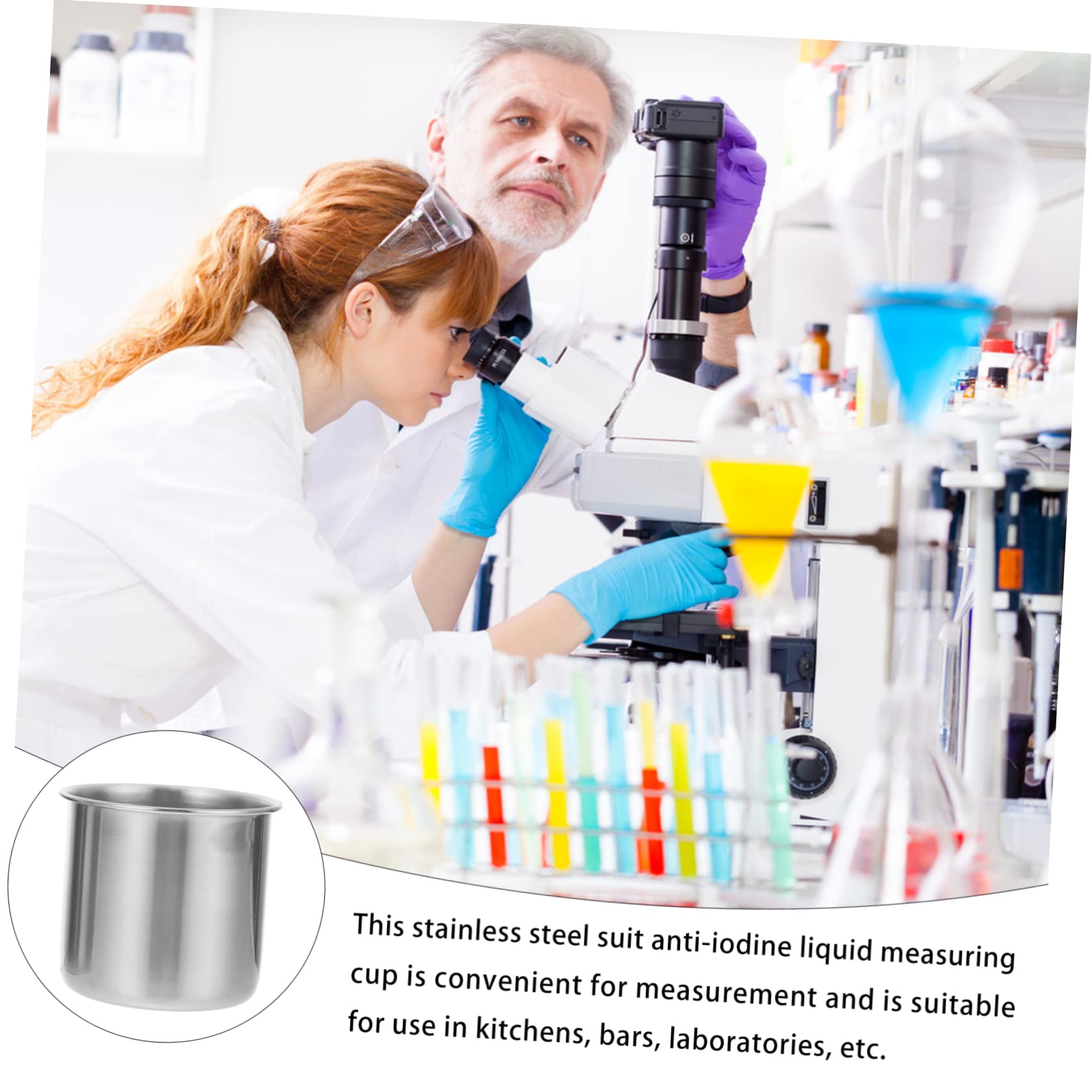 Alipis 6 Piezas Vaso de Medicina de Acero Inoxidable sin Escala para Laboratorio o Hogar Vaso Medidor para Medicinas