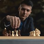 Ensemble d'échecs pliant en bois de 15" avec pièces Staunton de 3" et 2 reines supplémentaires