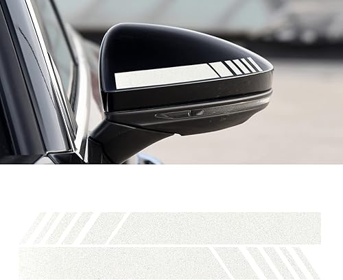 SINGARO Adhesivos para espejo retrovisor de automóvil, decoración de carrocería de automóvil, 4 unidades (plateado)