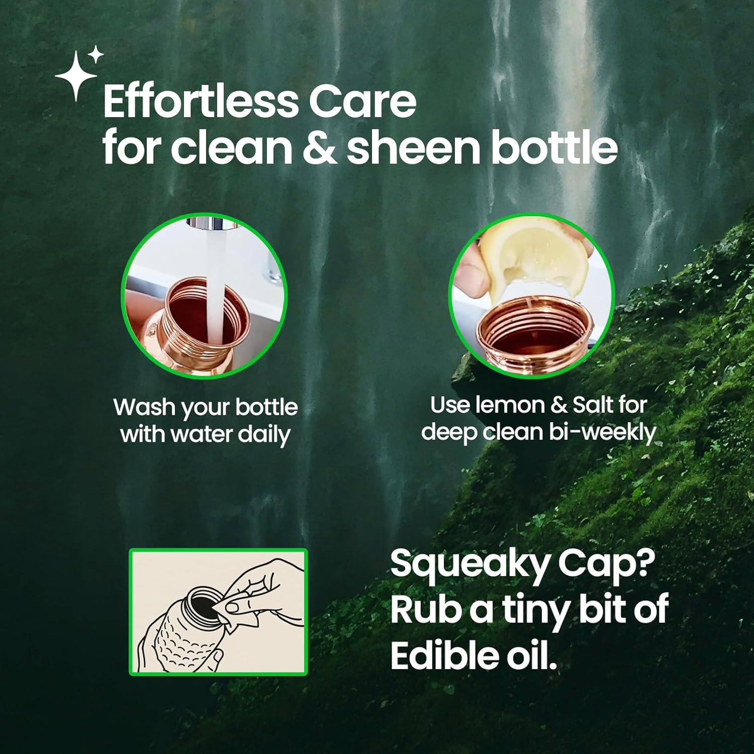 Rivera 32oz – 99.92% LAB TESTED Pure Copper water bottle, PTFE & PFOA Free, Leakproof & Joint free, BPA-Free, Eco-Friendly, Non-Toxic, Handcrafted for Hydration, Detox & Wellness - Plain - Image 9