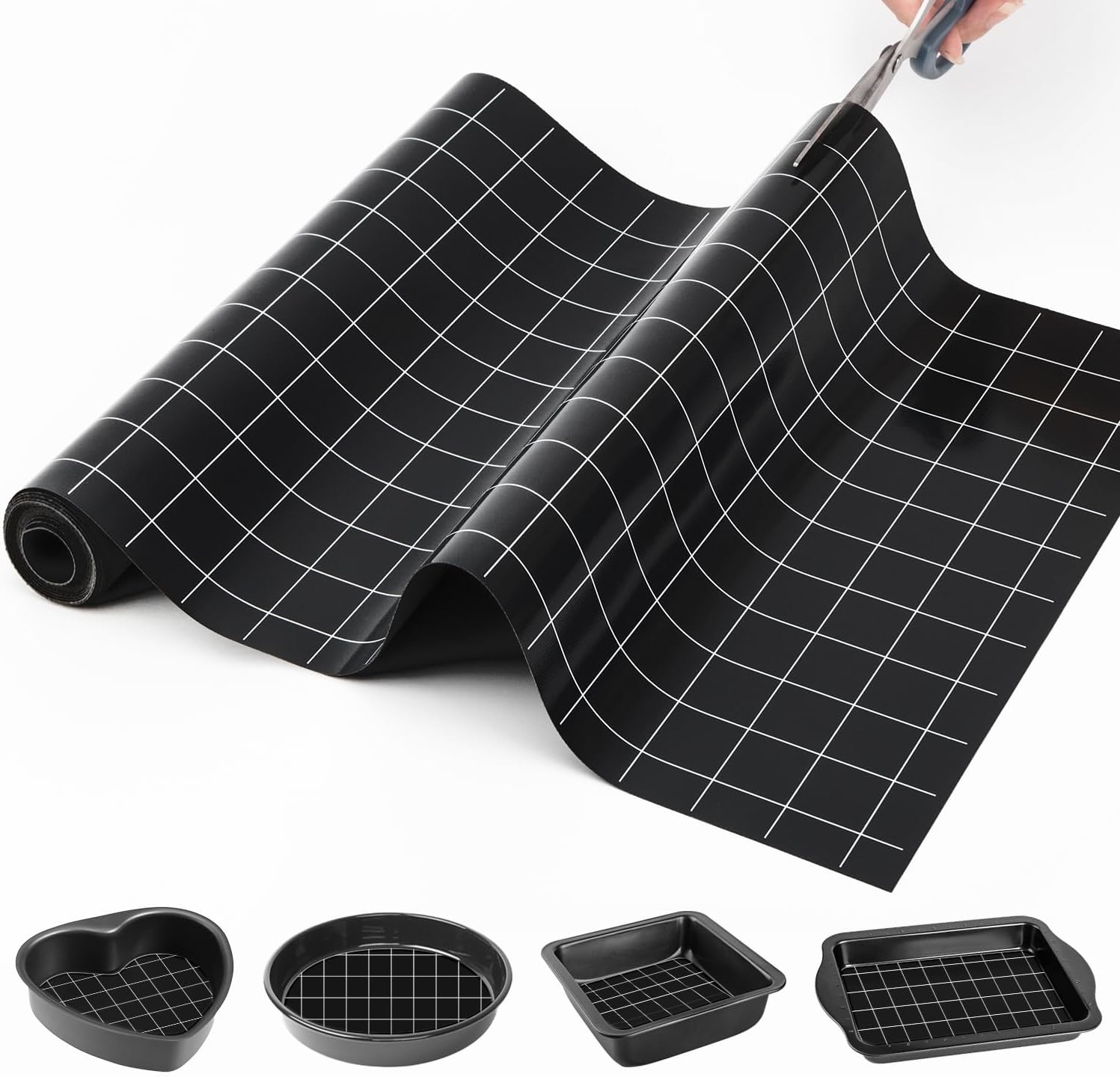 Silicone Baking Mat Roll,16IN*5.25FT Non Stick Heat