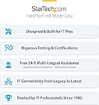 StarTech.com 1 ft CAT6 Cable - Slim CAT6 Patch Cord - Black- Snagless RJ45 Connectors - Gigabit Ethernet Cable - 28 AWG - LSZH (N6PAT1BKS) | 8K 60Hz/4K 120Hz, HDMI 2.1 Cord with HDR10+ / eARC, Certified, HDMI21-CBL-8K60-50CM