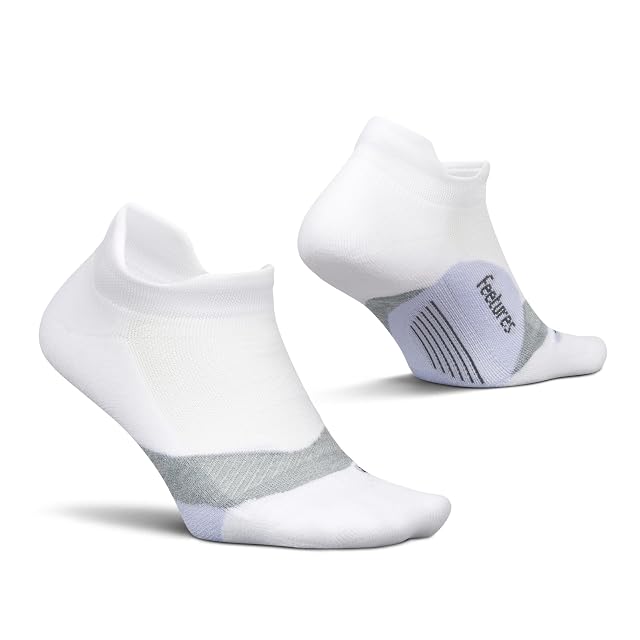Feetures Elite Light Cushion No Show Tab Athletic Ankle Socks - Sport Sock with Targeted Compression