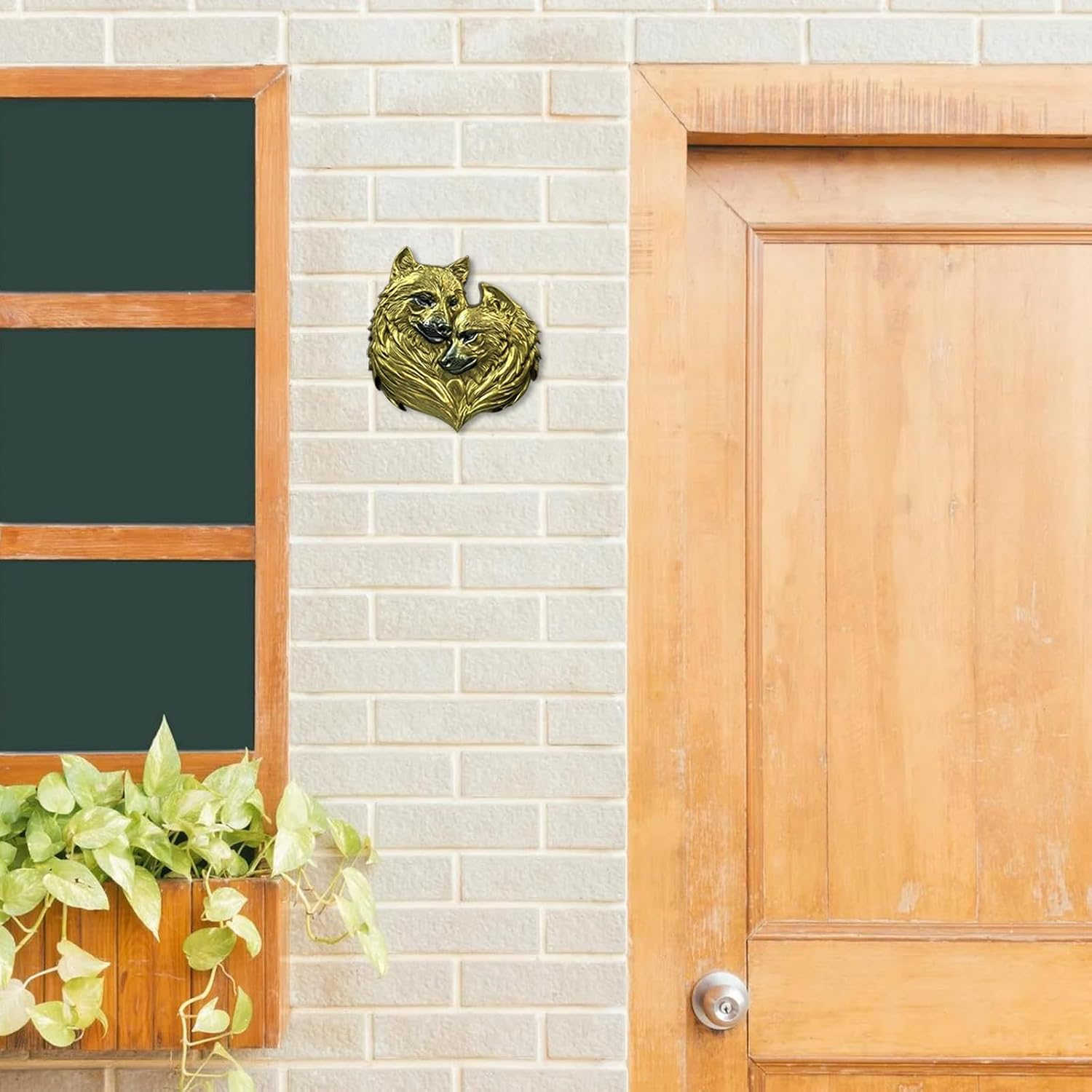 Heart Double Wolf Head 3D Animal Silicone Mold Wolf Wall Hanging Epoxy Resin Mold for Resin Casting DIY Art Crafts Wall Door Hanging Cabinets Decor