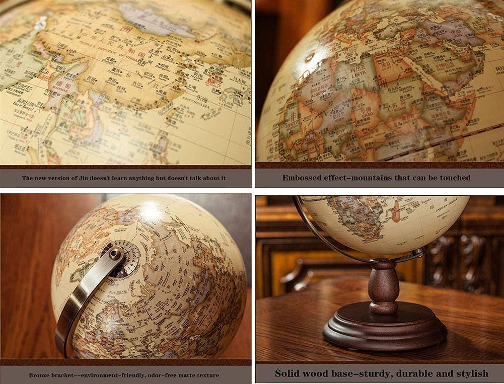 Amazon.co.jp: 地球儀、子供用レトロ地球儀 12.6 インチデスクトップ