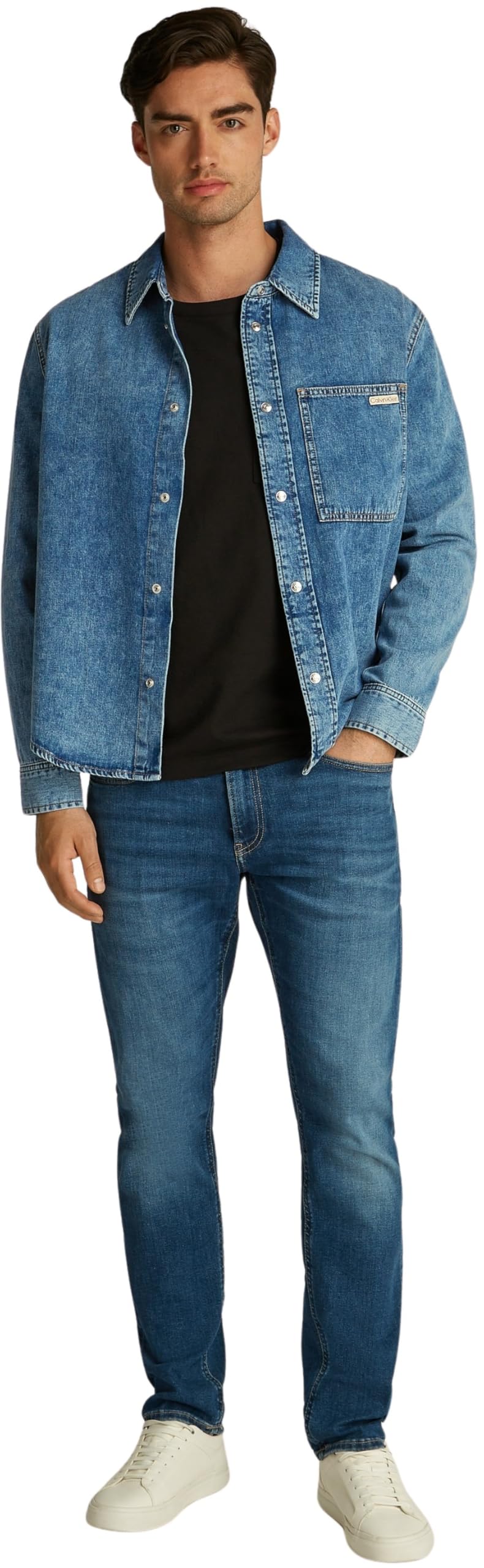 Calvin Klein Regular Dj30j326561 Camicia L/S Unisex - Adulto