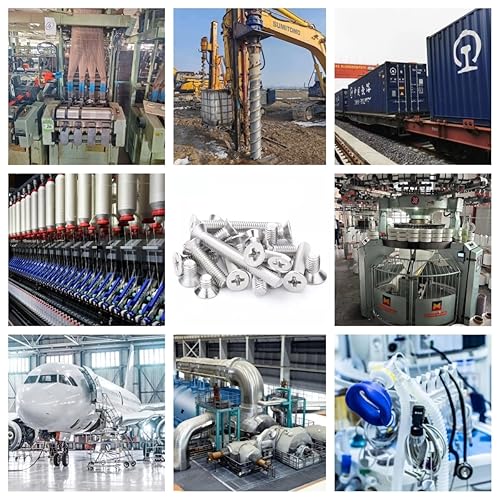 Miniatura 4 de NACX Tornillos de cabeza plana avellanados Phillips M4 x 0.236 in, A2-70, tono plateado, acero inoxidable 304, 200 unidades