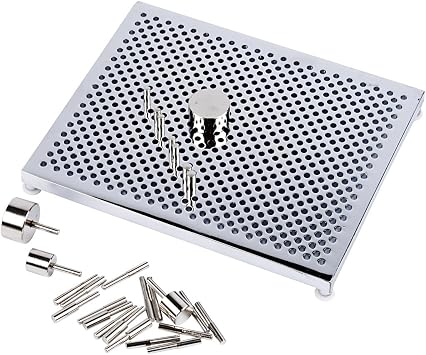 Artistic Wire Deluxe Jig Kit - 5x4 Inch Aluminum Wire Bender Jig with 30 Adjustable Pegs, 6 Patterns Included, Perfect Jewelry Making Tools for Wire Wrapping Kit and Craft Creation