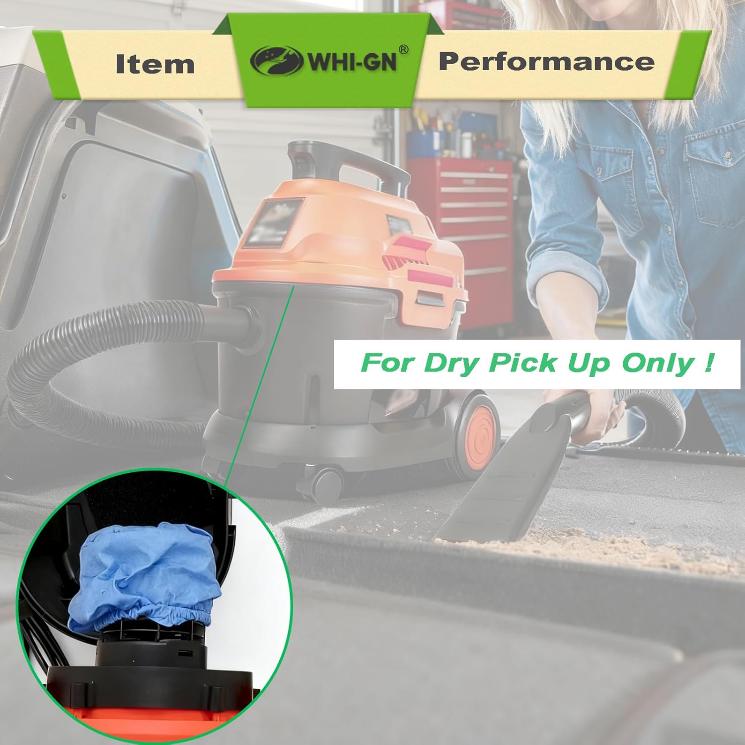 Pack 12(9+3) VRC2 Cloth Filter & VFF21 Foam Sleeve Filter, compatible with Vacmaster 2.5-3.2 Gallon Wet Dry Vacuums, Also fit for Armor All 2.5 Gallon Utility Vacs Models# AA255 AA255W AA256