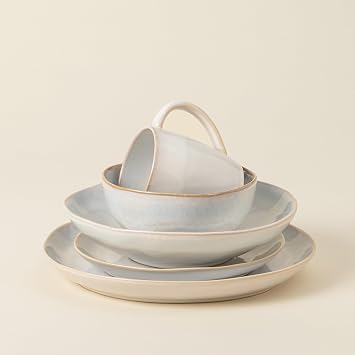 Costa Nova Ceramic Stoneware 5-Piece Place Setting Service for 1 - Brisa Collection, Sal | Microwave & Dishwasher Safe Dinnerware Set | Food Safe Glazing | Restaurant Quality Tableware