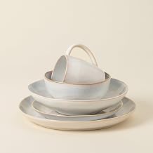 Costa Nova Ceramic Stoneware 5-Piece Place Setting Service for 1 - Brisa Collection, Sal | Microwave & Dishwasher Safe Dinnerware Set | Food Safe Glazing | Restaurant Quality Tableware