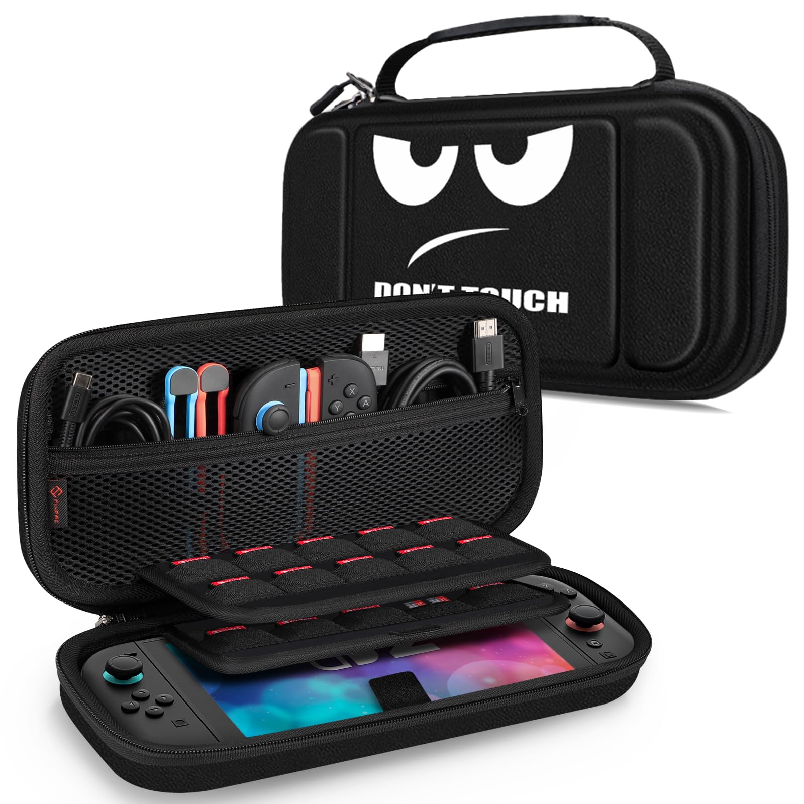 FINTIE Carrying Case for Nintendo Switch 2 (2025) - [Shockproof] Hard Shell Protective Cover Portable Travel Bag with Game Card Slots & Inner Pocket for Accessories, Fantasy Ombre — view 10