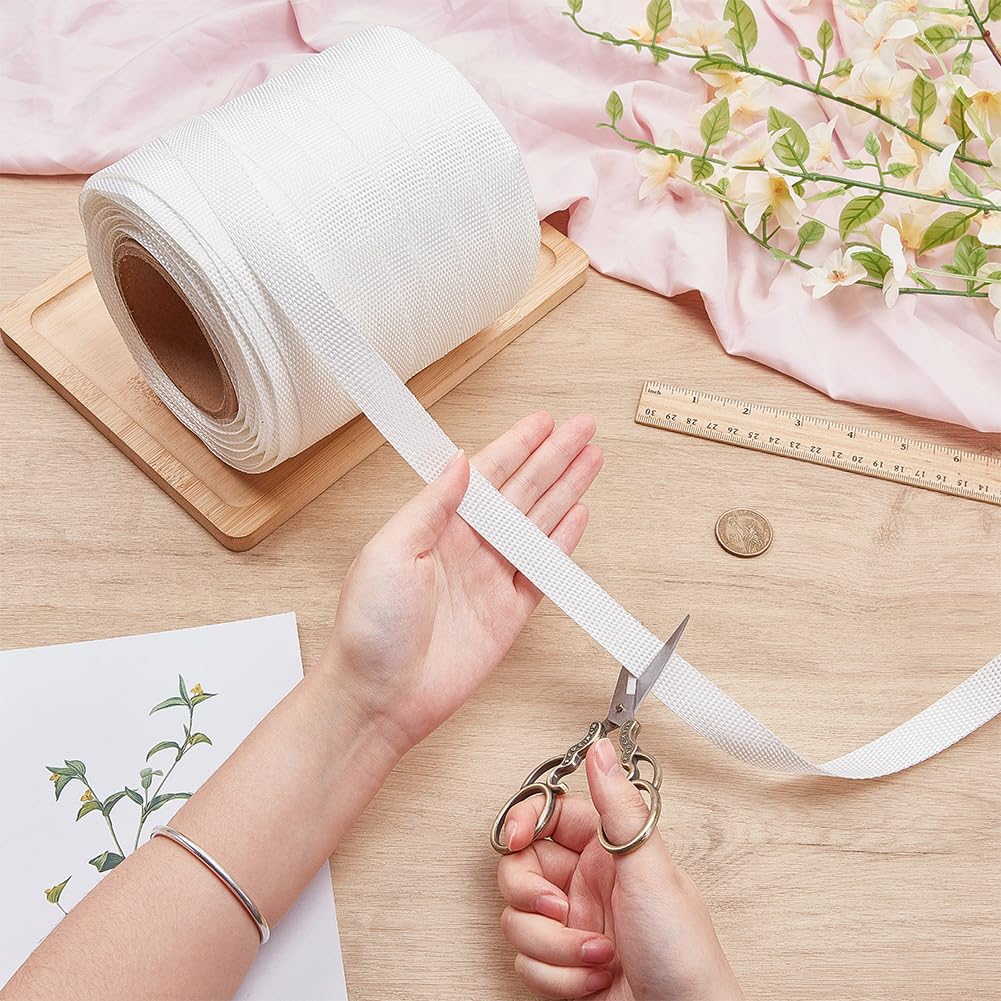 FINGERINSPIRE 100 m Lange Rolle Gewebtes Umreifungsband 19mm Starkes Hochleistungsband Geeignet Für Kartonverstärkung Paketbündelung Kabelorganisation Logistik Verpackung Industrielle Anwendungen