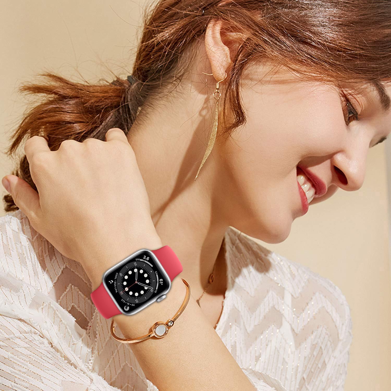 Sport Watch Band Compatible with Apple Watch Band 38mm 40mm 41mm 42mm 44mm 45mm 46mm 49mm Women Men, Soft Silicone Replacement Strap with Classic Clasp for iWatch Ultra SE Series 10/9/8/7/6/5/4/3/2/1 image 3