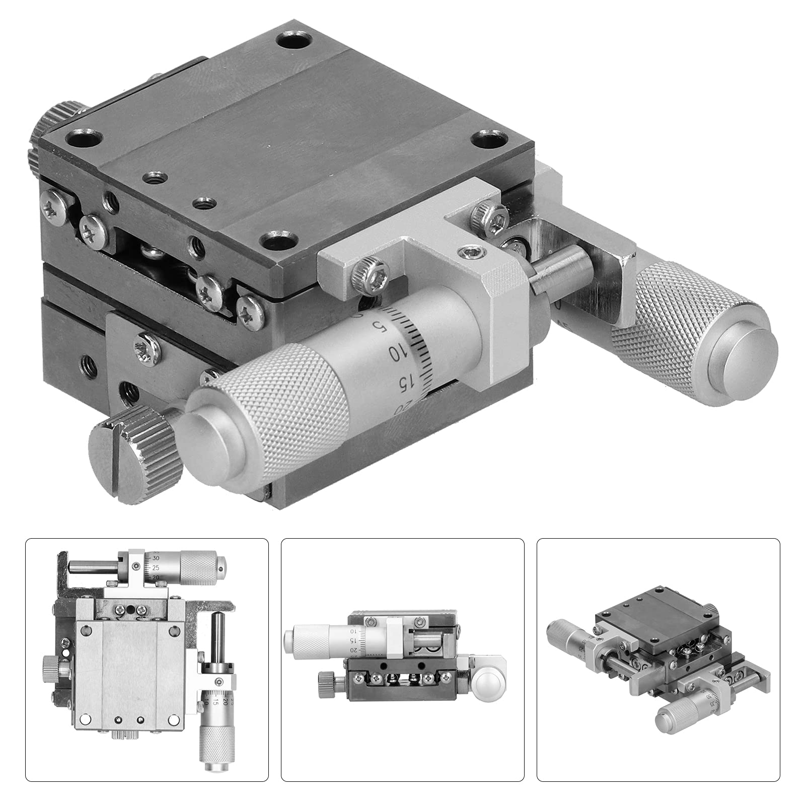 Fafeicy XY Linear Translation Stage, 40x40mm Aluminum Alloy Sliding Table