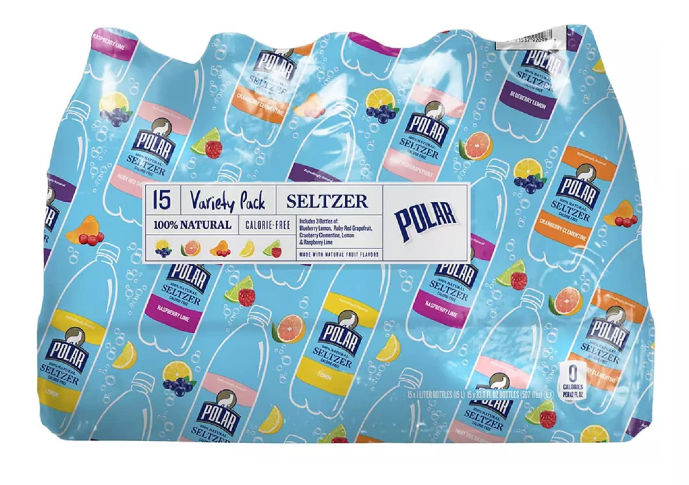 Polar Seltzer Variety Pack, 15 pk./1L