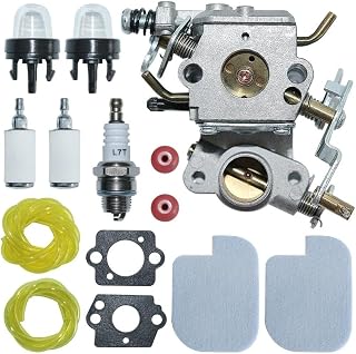 Carburetor compatible with Poulan Pro PP4218A Air Fuel Filter Line Primer Bulb Gaskset Set