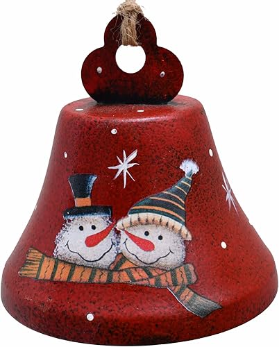 Miniatura 7 de Adornos colgantes para árbol de Navidad, cascabeles de metal, juego de 2 campanas decorativas de trineo, decoración de Navidad para interiores y