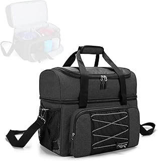 ボーリングバッグ ボウリングバッグ 2ボール用 ポータブルボウリングトートバッグ パッド入りボールホルダー付き ダブルボールとボウリングシューズ1組 16歳まで