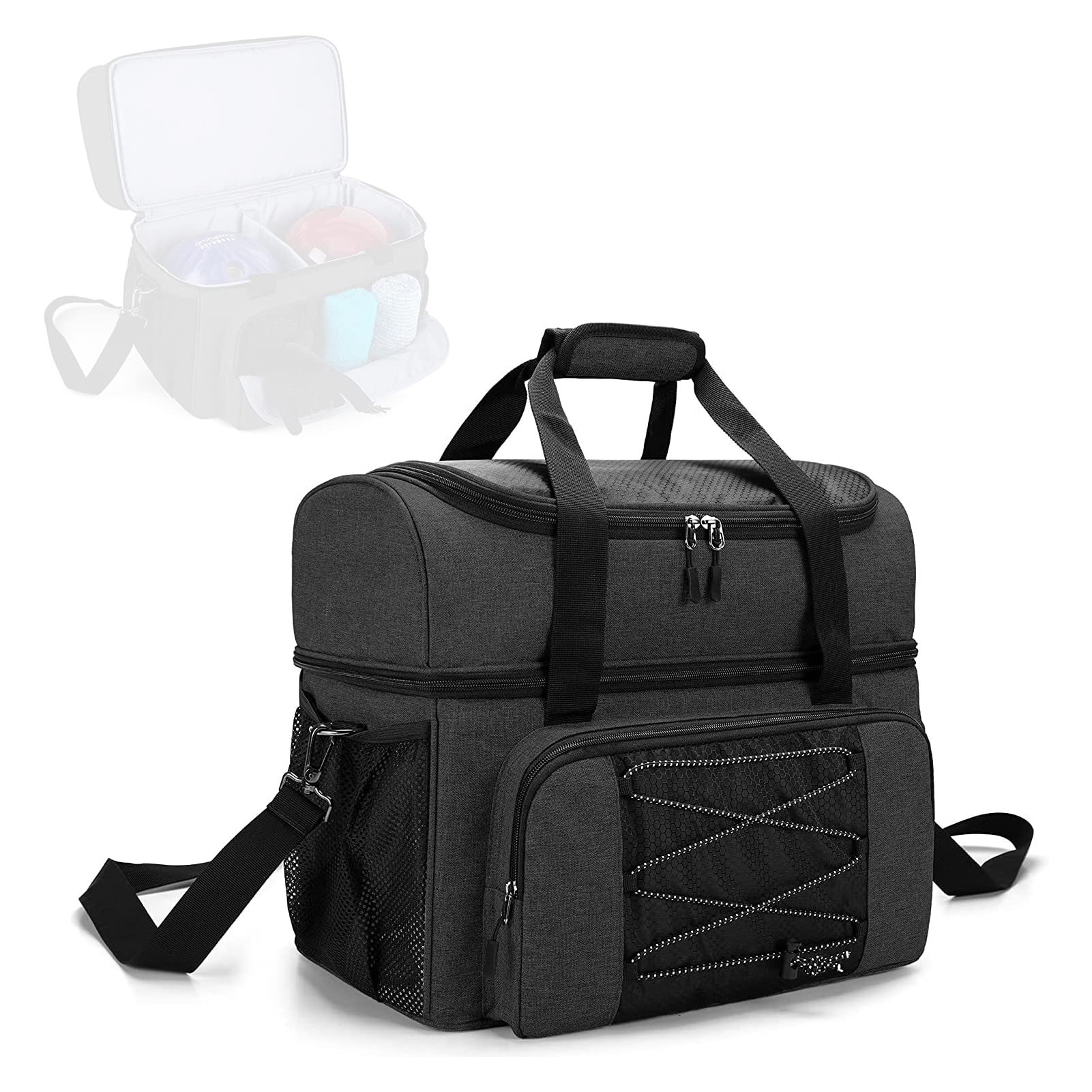 Sac Bowling Tout-en-un DAFISKY - Pour 1 Boule + Chaussures (jusqu'à Taille 42) + Accessoires - Rembourré, Bandoulière