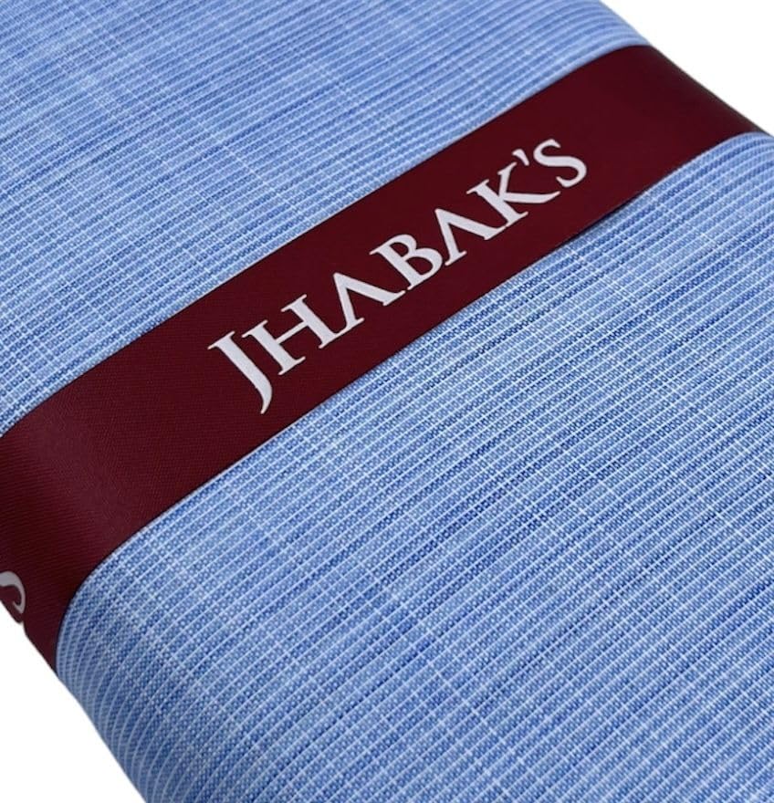 Image of JHABAK'S Unstitched Cotton Blend Solid Shirt & Trouser Fabric - 2.25 m Shirt Cloth - 1.20 m Pant Piece