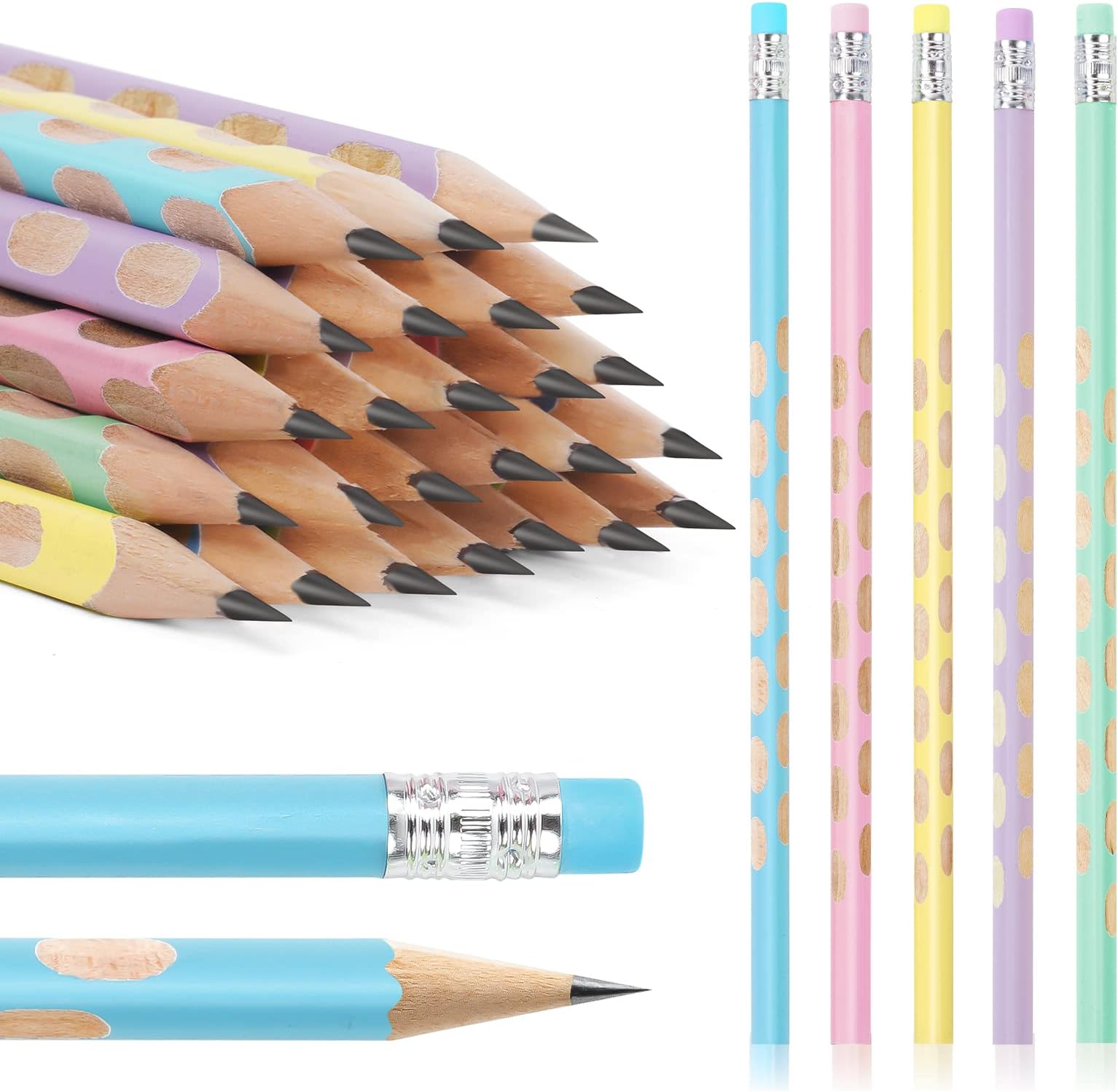 Ainiv 30PCS Pencils 2 HB, Number 2 Pencils with Eraser, Cute Pencils Graphite Pencils Wood