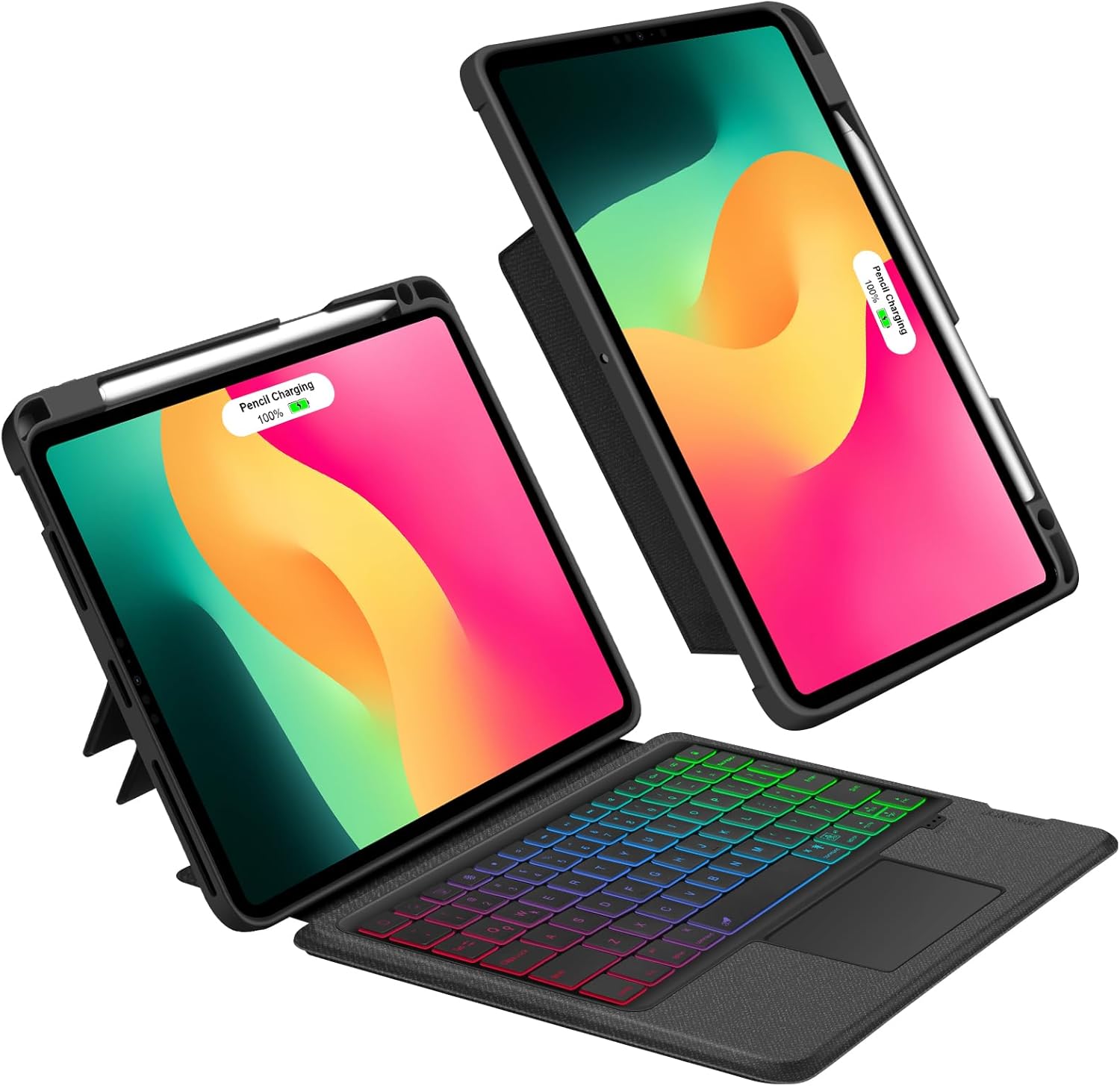 HOU IPad Air 11 Tastatur Hülle - 360° Drehbar Mit Trackpad QWERTZ