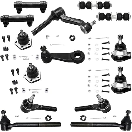 Detroit Axle - 4WD Front Ball Joints Tierod Sway Bar for Chevy S10 Blazer, GMC Jimmy, Olds Bravada, Isuzu Hombre, Pitman Idler Arm - 14pc Suspension Kit