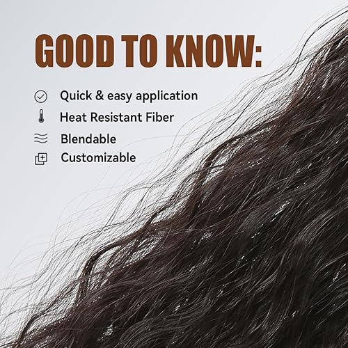 Miniatura 3 de Brown Black Hair Ponytail wrap around ponytail Long Curly Pony Tail in Hair Pieces Binding Heat Resistant Fiber Wig