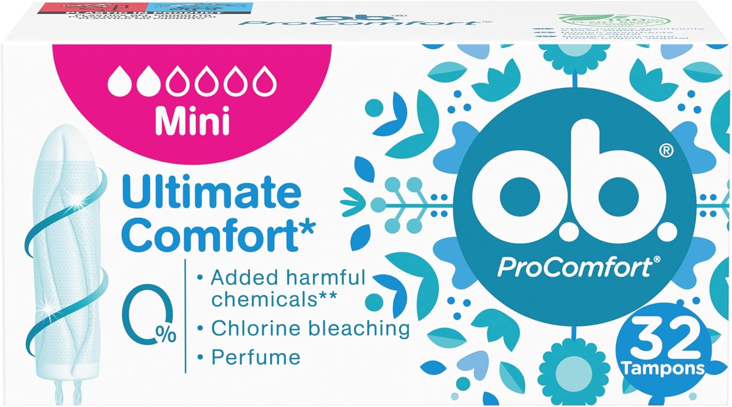 o.b. ProComfort Mini Tampons, 1 X 32 Units