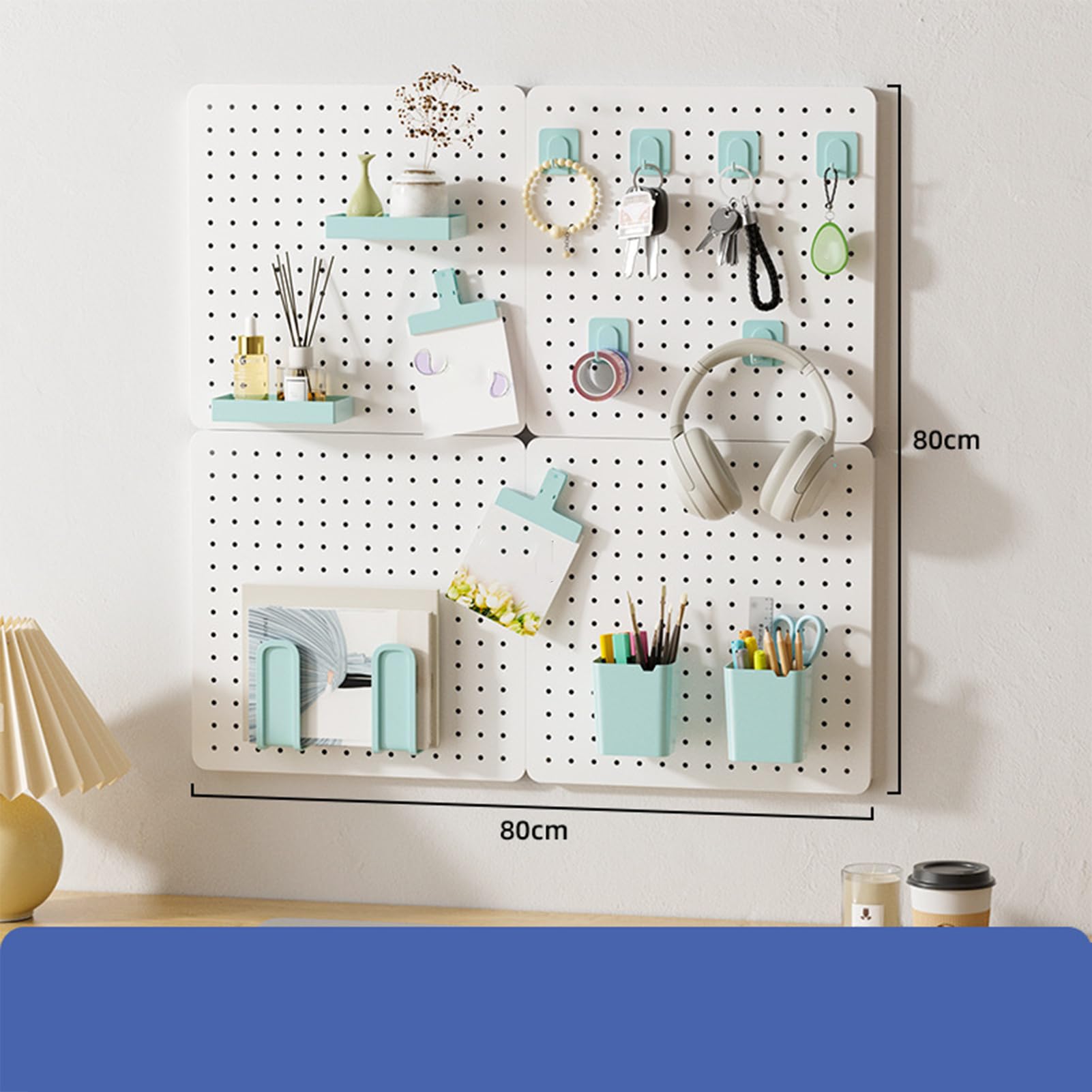 Generico Pannello Portaoggetti Pannelli Organizzatore Parete Ufficio Casa | Accessorio Decorativo per Attrezzi Cancelleria Oggetti Quotidiani