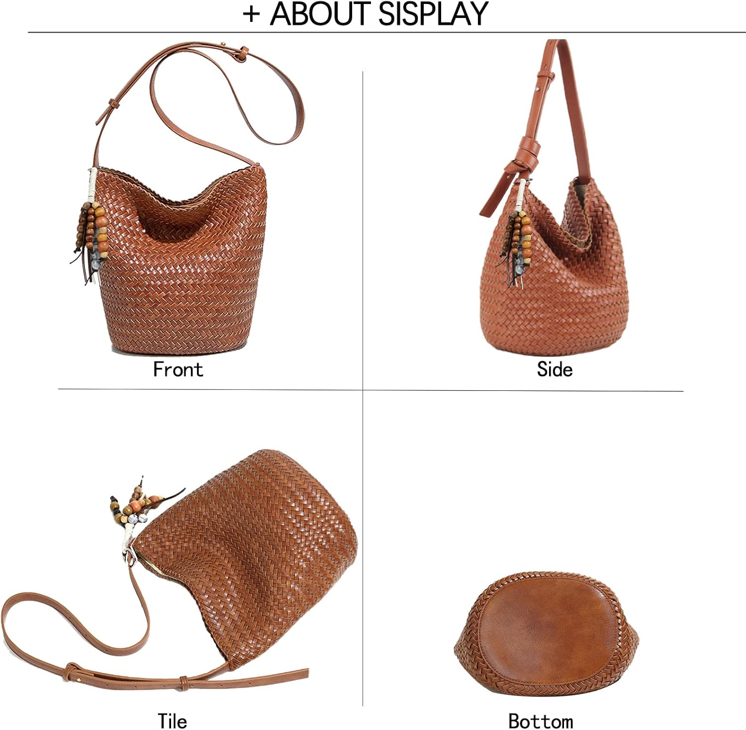 JINMANXUE Woven Tote Bag For Women, Female Handbag and Purses, Fashion Vegetable Basket Bag, Causal Shoulder Crossbody Bags