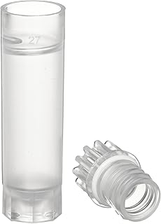 Wheaton W985903 Polypropylene Conical 2mL CryoElite Cryogenic Freestanding Vial, with Internal Threaded Natural Cap (Case of 1000)