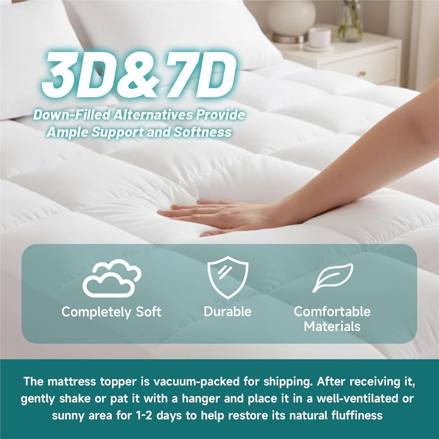 Quilted Fitted Twin Mattress Pad, 8-21" Deep Pocket Breathable Protector, Ultra Soft Pillow Top Cover Topper, Cooling & Machine Washable for Bed Dorm Home Hotel(#A,King:78 * 80In)