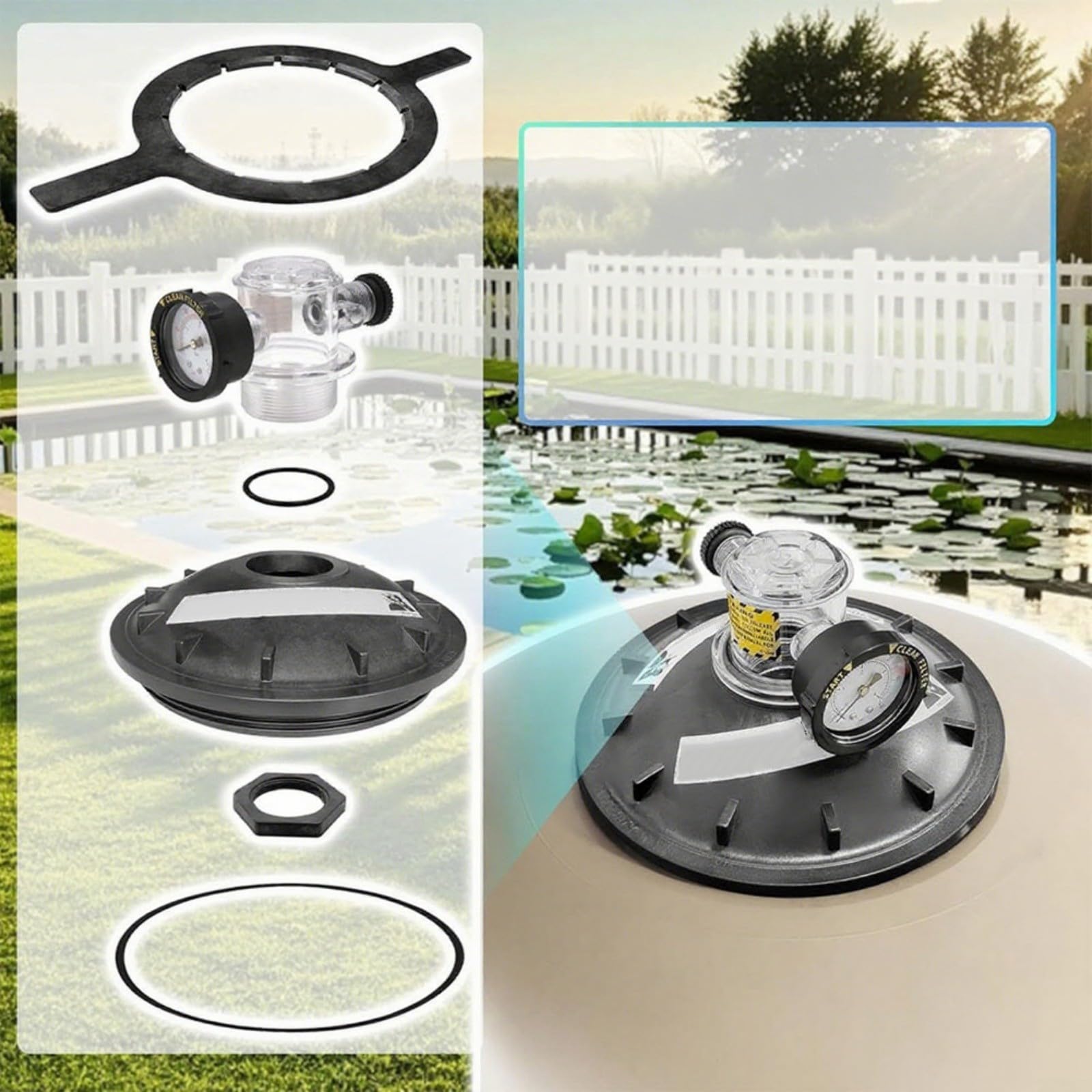 Tappo di ricambio per filtro piscina, 154575 8-1/2 pollici per Triton TR100C TR140C C-3 pre-1997 accessori filtro a sabbia