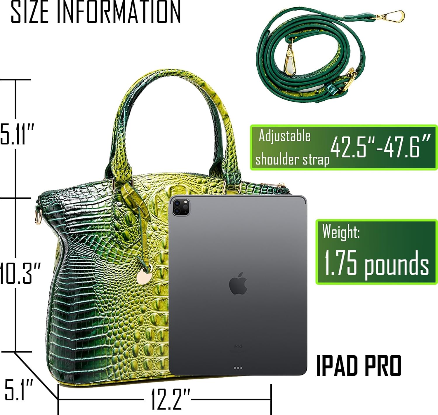 Women Purse Satchel Bag Long Crossbody Classy Tote Bag Top Handle Vegan Leather Ladies Handbags Embossed Pattern - Image 4