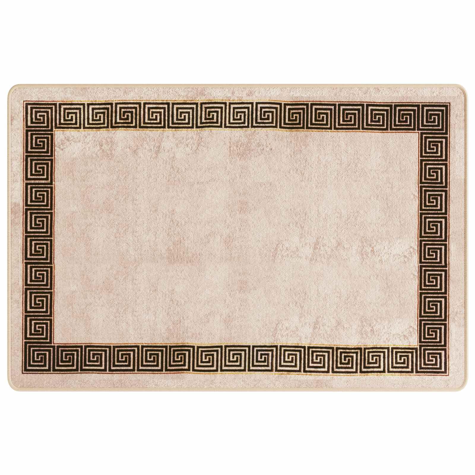 Tapis de couloir noir lavable en machine 100x150 velours antidérapant