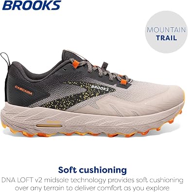 Brooks Cascadia 17 Men's Trail Running Shoes, Victoria Blue/Black/Spring Bud