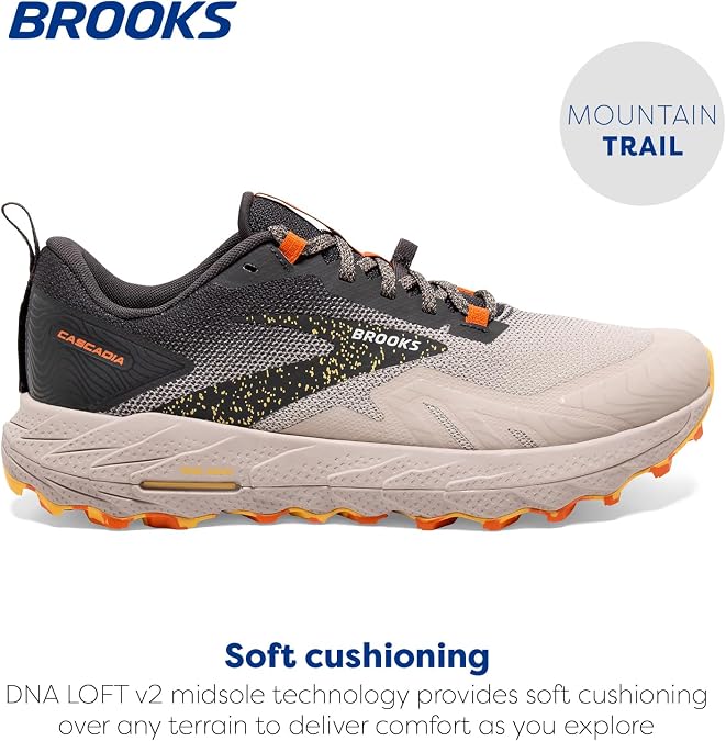Brooks Cascadia 17 Men's Trail Running Shoes, Victoria Blue/Black/Spring Bud