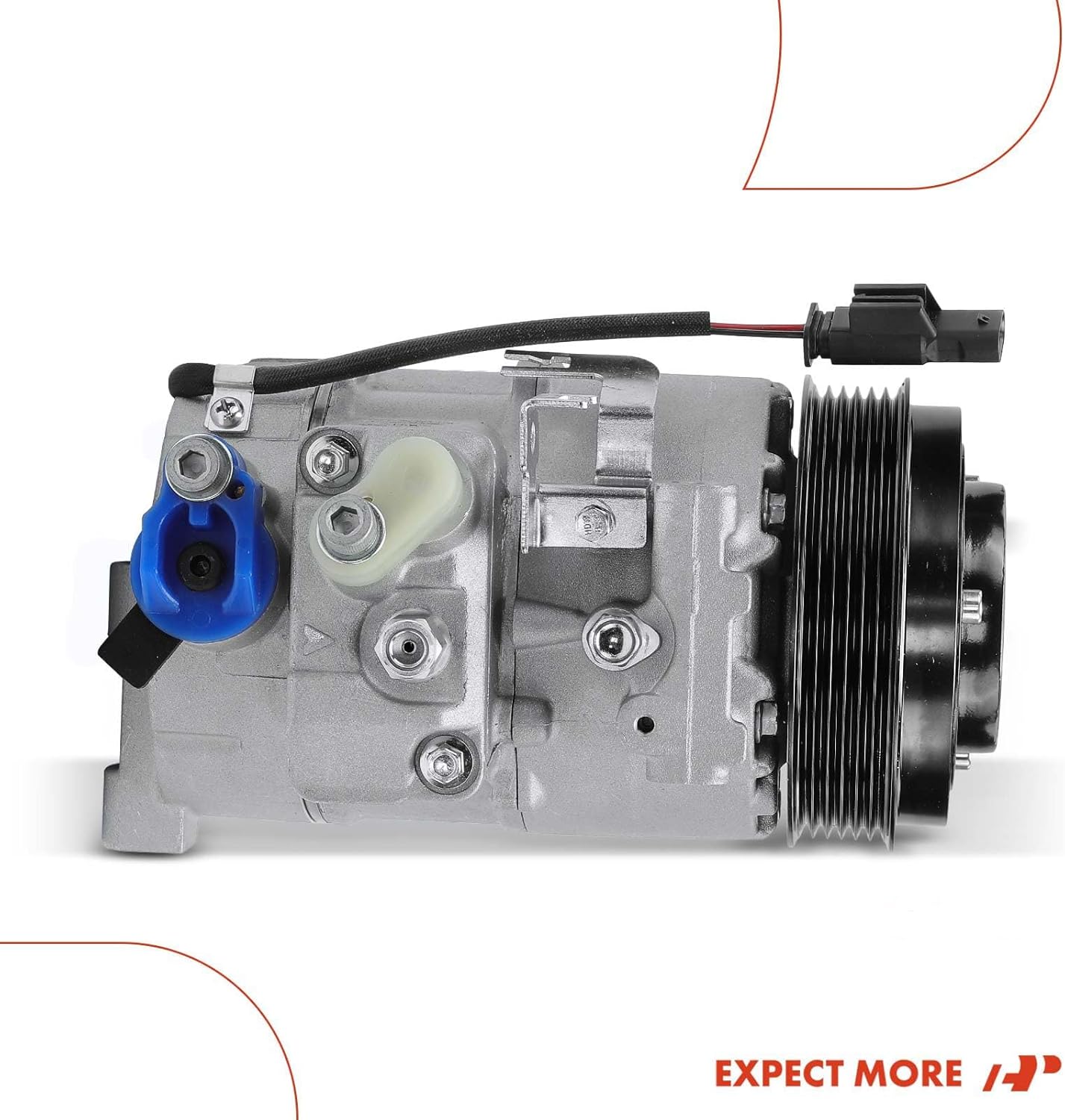 A-Premium Air Conditioner AC Compressor with Clutch Compatible with Mercedes-Benz E250 2016, E350 2012-2014, GLK350 2014-2015, C350 2013-2015, with 6SEU16C Compressor